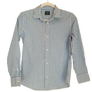 j. crew crewcuts ludlow premium fine cotton dress shirt striped boys size 12